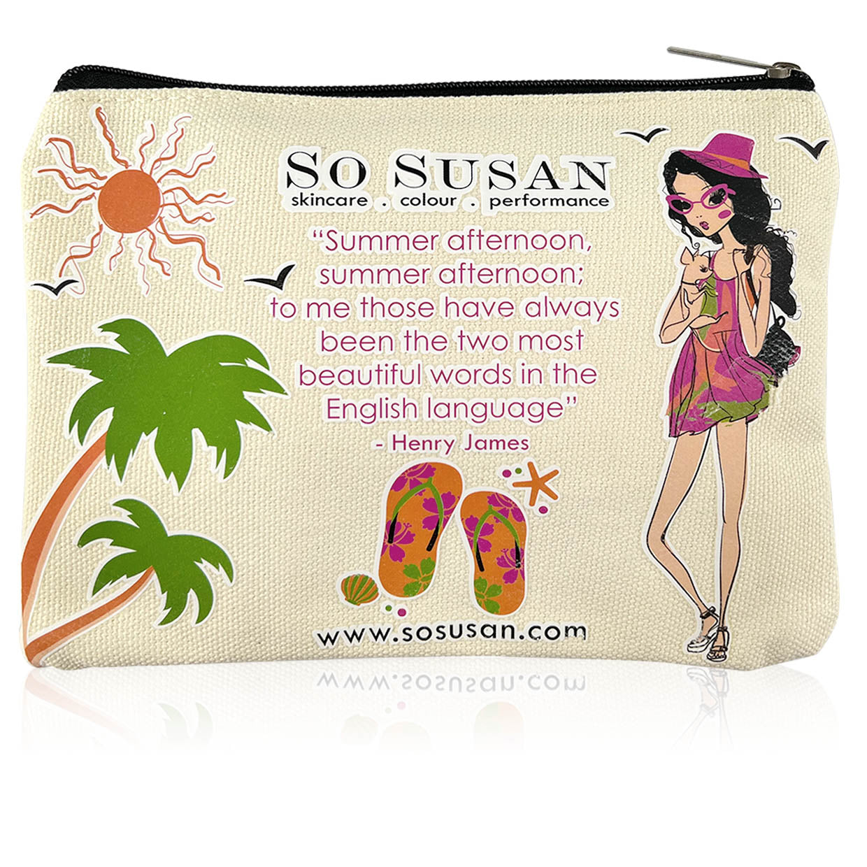 Eco Chic Makeup Bag I Love Summer Afternoons So Susan Cosmetics